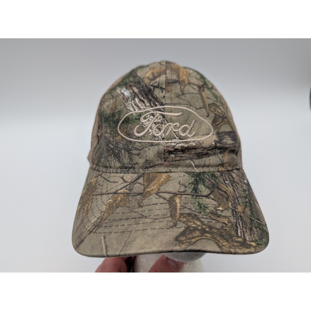 Ford Camo Trucker Hat Mesh Back Adjustable Camouflage Baseball Cap RN104915